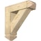Ekena Millwork Traditional Arts and Crafts Rough Sawn Bracket w/ Offset Brace, Douglas Fir, 6"W x 20"D x 20"H BKT0604X20X20TRA03RDF - alternate 1